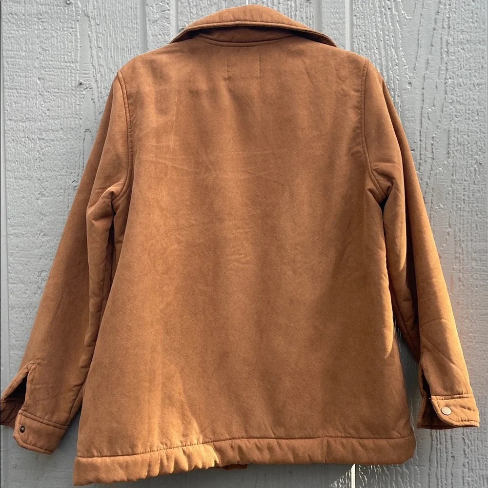 Boston Traders Tan Sherpa Jacket Size: Medium